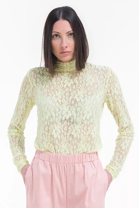 Dolcevita Lace Top Lime