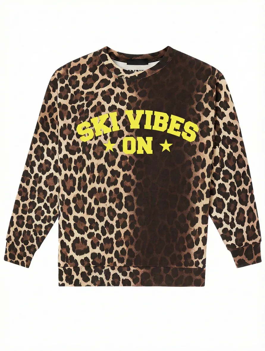 Pinned Ski vibes Leopard Yellow