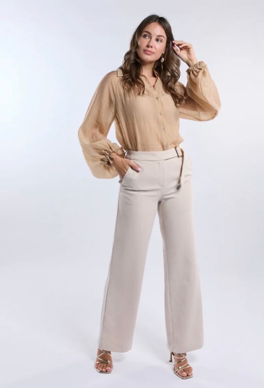Freebird Lolani Buckle Pants Beige
