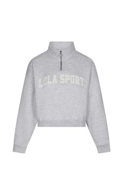 The Lola Club Jayla Zip Sweater Grey