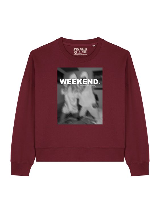 Pinned Sweater Weekend Vibes Bordeaux