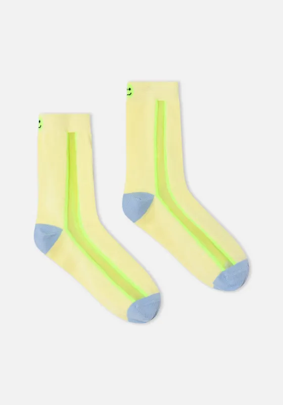 Dr Bloom Bony Socks Yellow