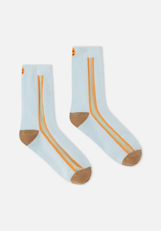 Dr Bloom Bony Socks Blue