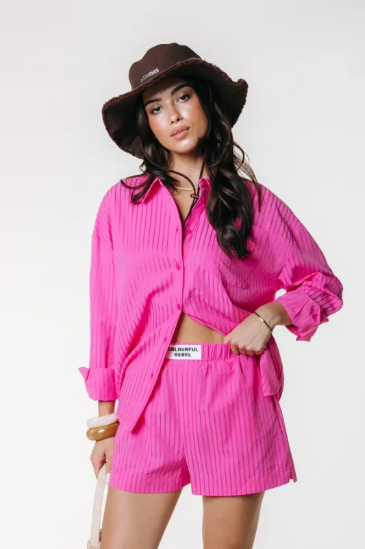 Colourful Rebel Moon Shirt Pink
