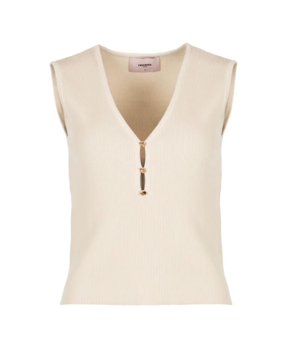 Freebird Kindra Top Ecru