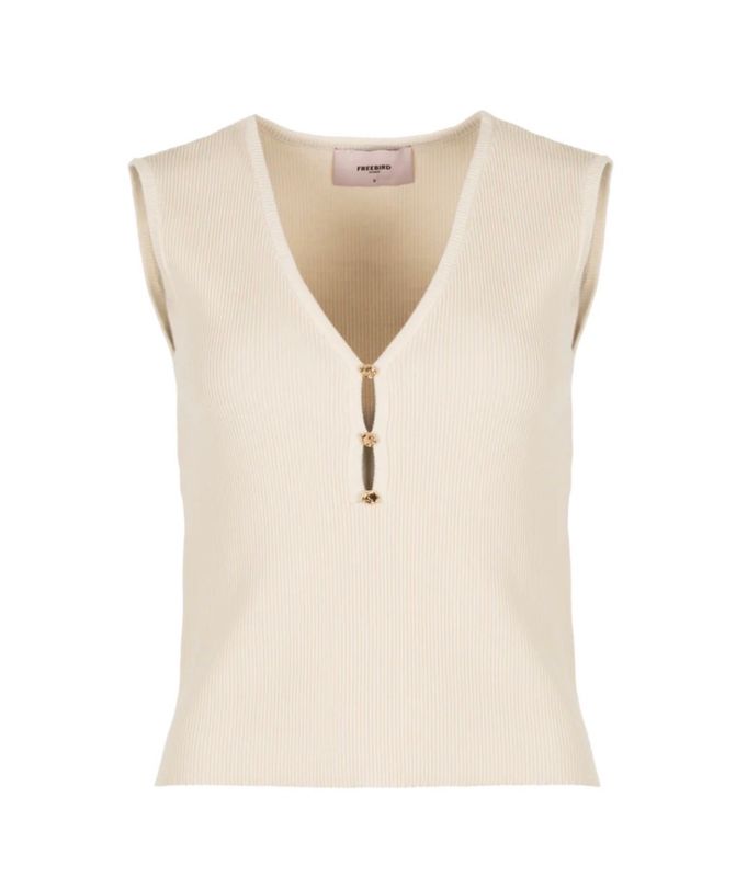 Freebird Kindra Top Ecru
