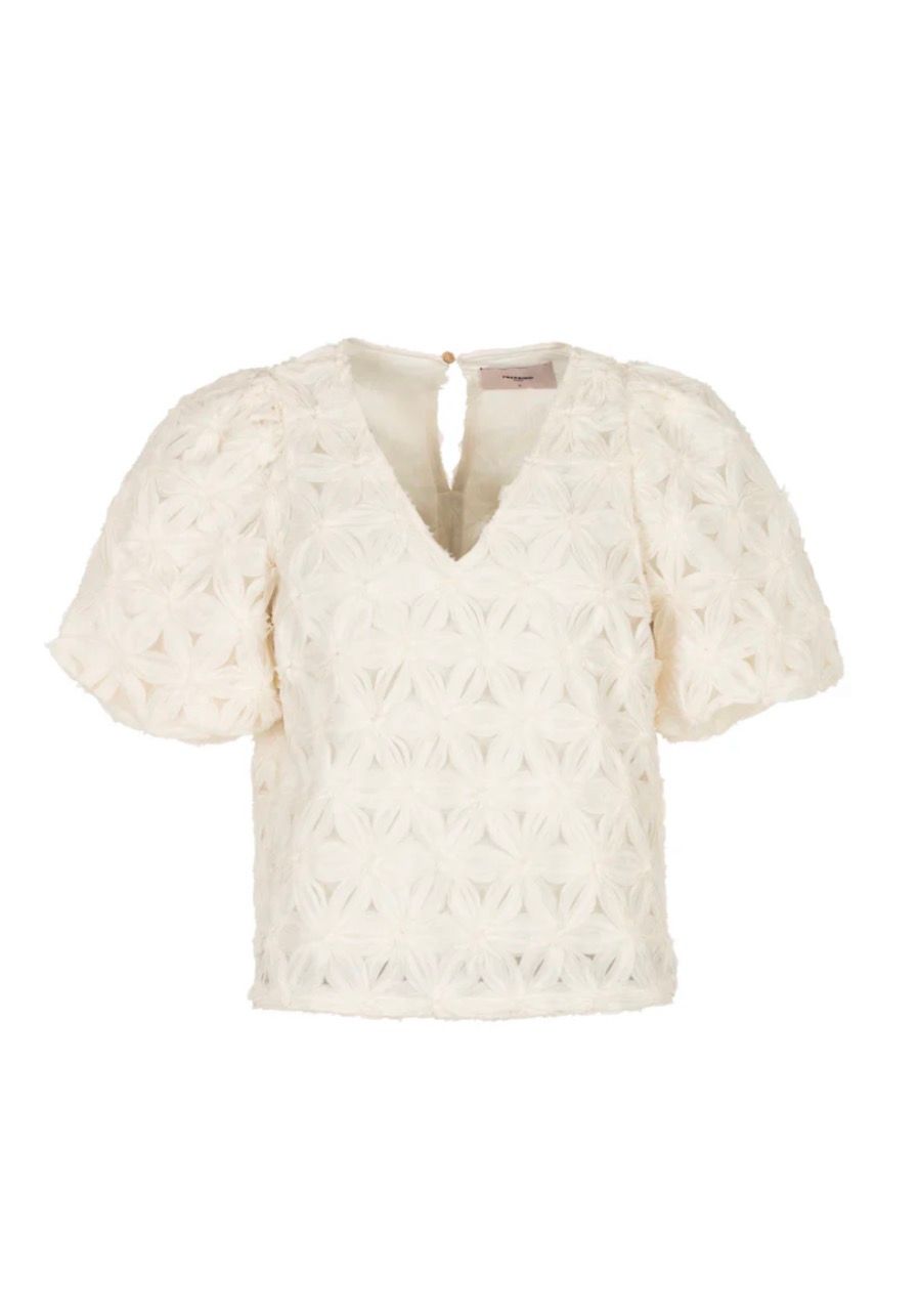 Freebird Boa Top Ecru