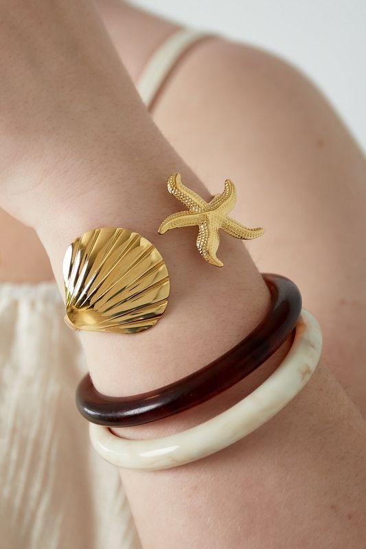 Shell Seastar Bracelet Gold