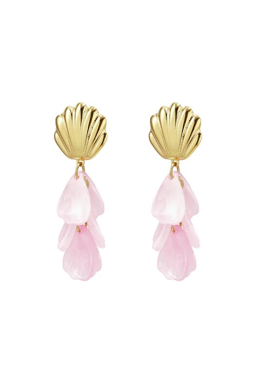 Shell Earrings Pink