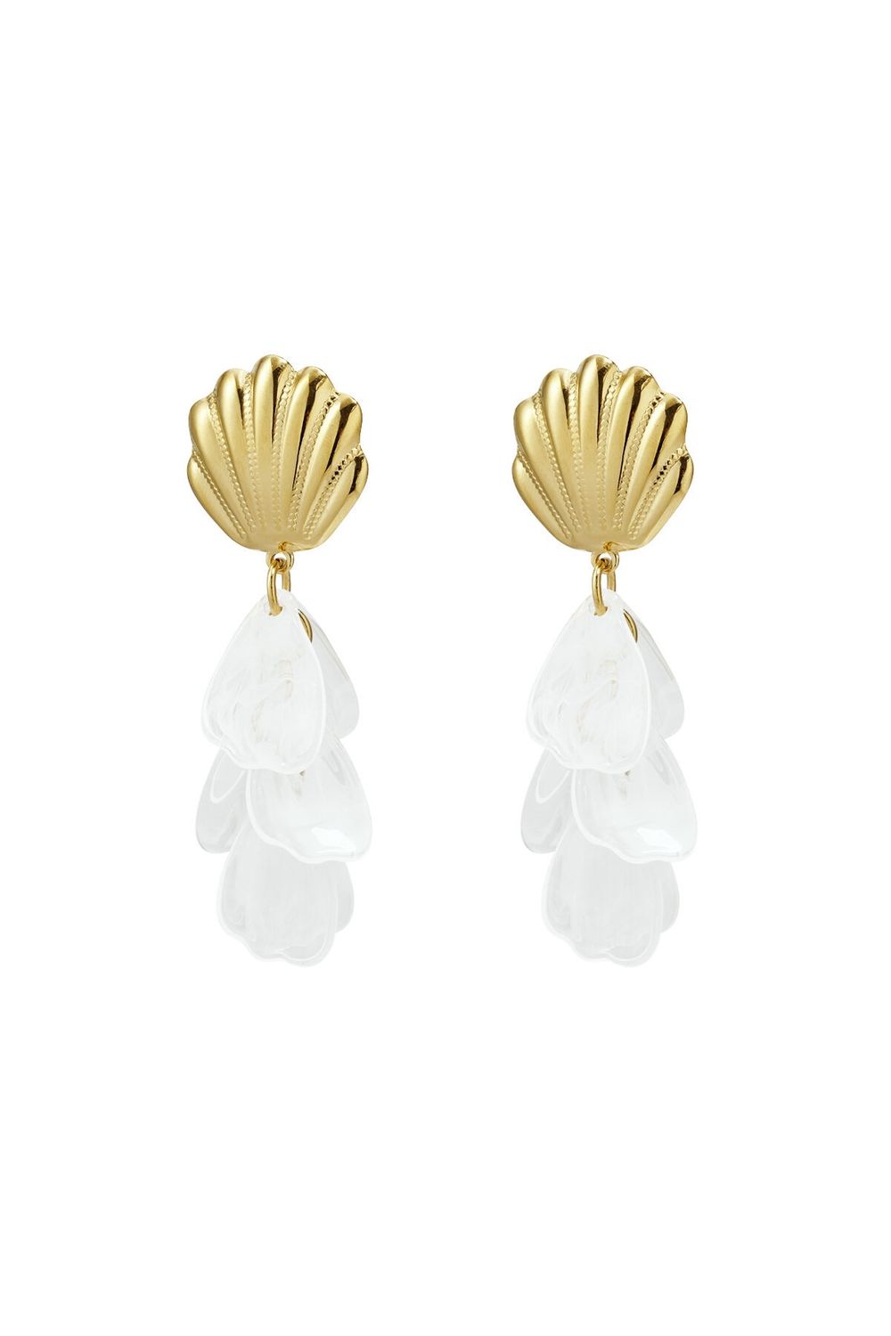 Shell Earrings White