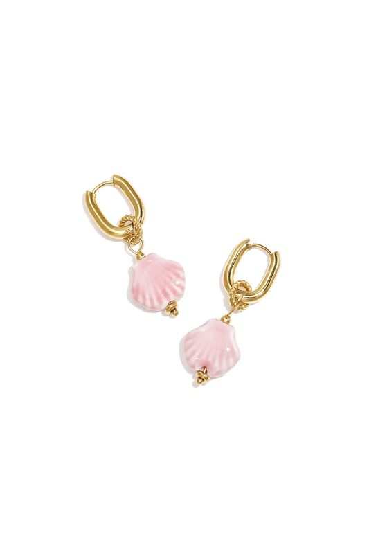 Club Spice Squoval Earrings Shell Pink