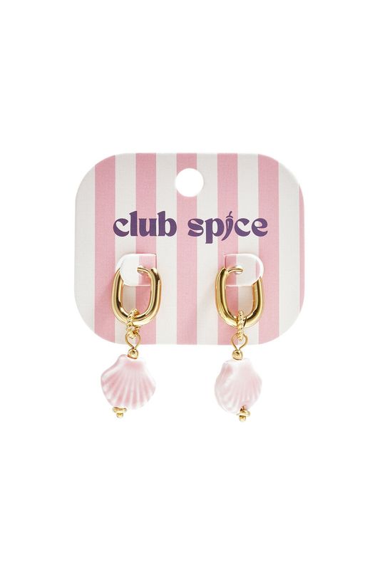 Club Spice Squoval Earrings Shell Pink