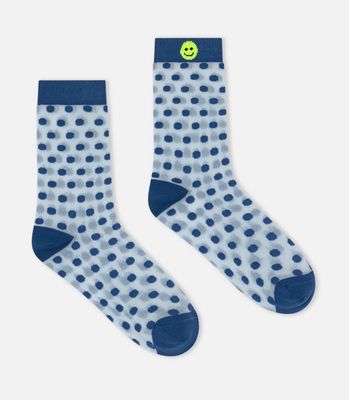 Dr Bloom Polka Socks Blue