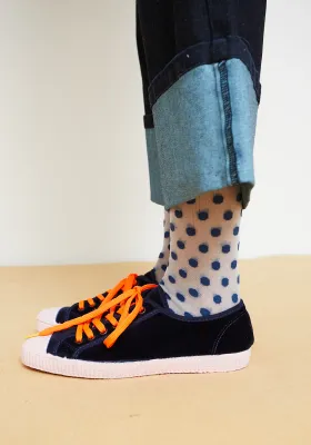 Dr Bloom Polka Socks Blue