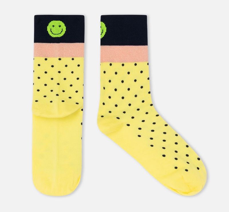 Dr Bloom Spotted Socks Yellow