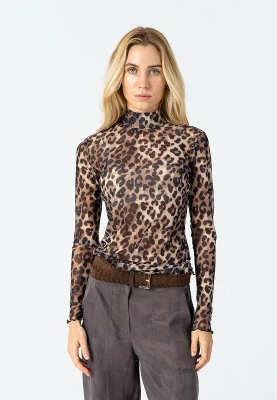 Coster Copenhagen Eve Mesh Col Leopard