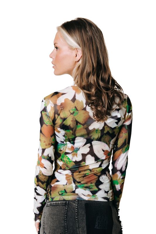 Colourful Rebel Neyo Mesh Top Flower