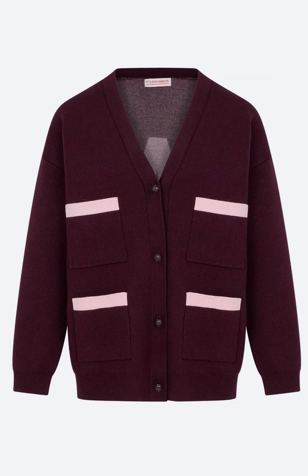 Studio Amaya Veya Cardigan Bordeaux