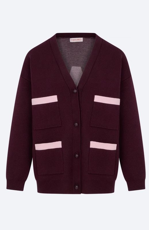 Studio Amaya Veya Cardigan Bordeaux