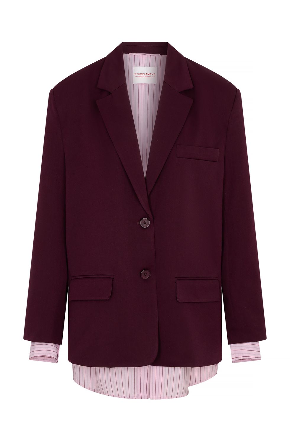 Studio Amaya Haven Blazer Bordeaux