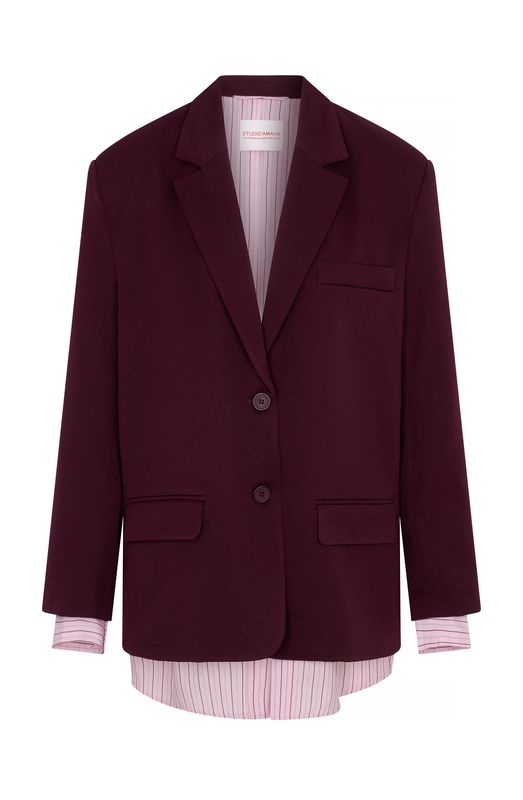 Studio Amaya Haven Blazer Bordeaux