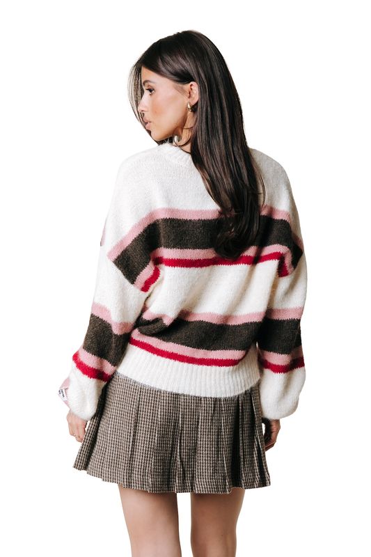 Colourful Rebel Olivia Striped Sweater