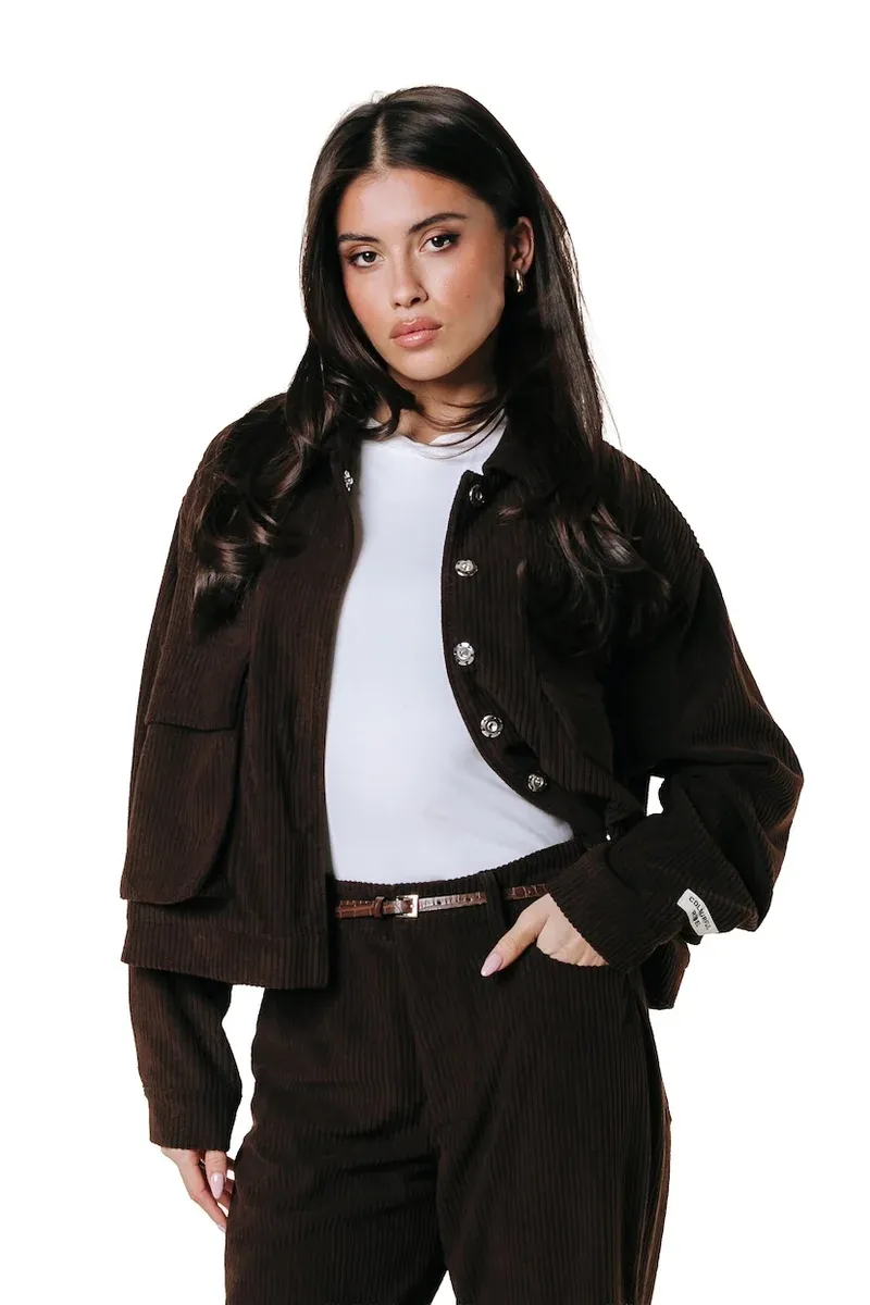 Colourful Rebel Corduroy Jacket Brown