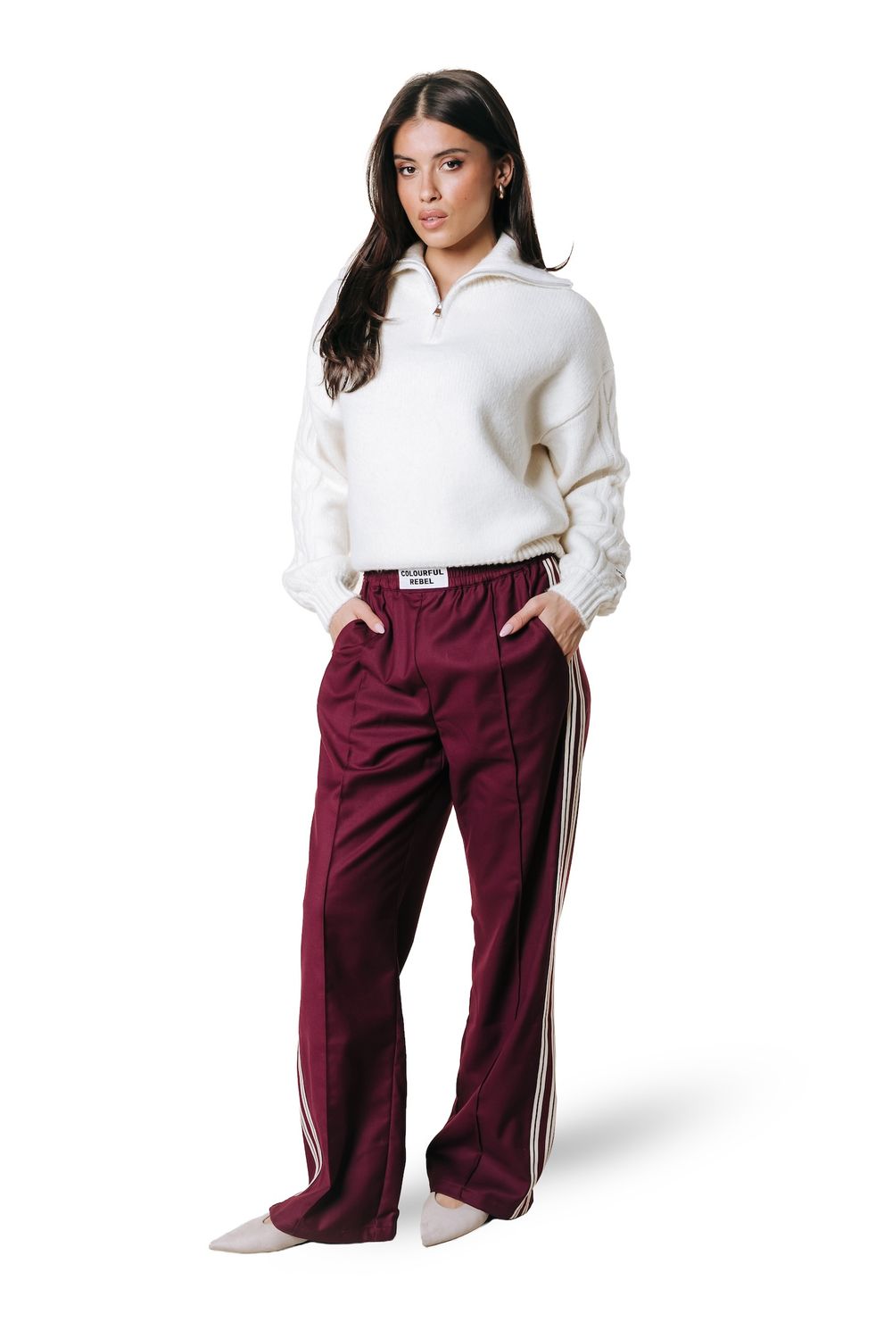Colourful Rebel Tibby Pants Bordeaux