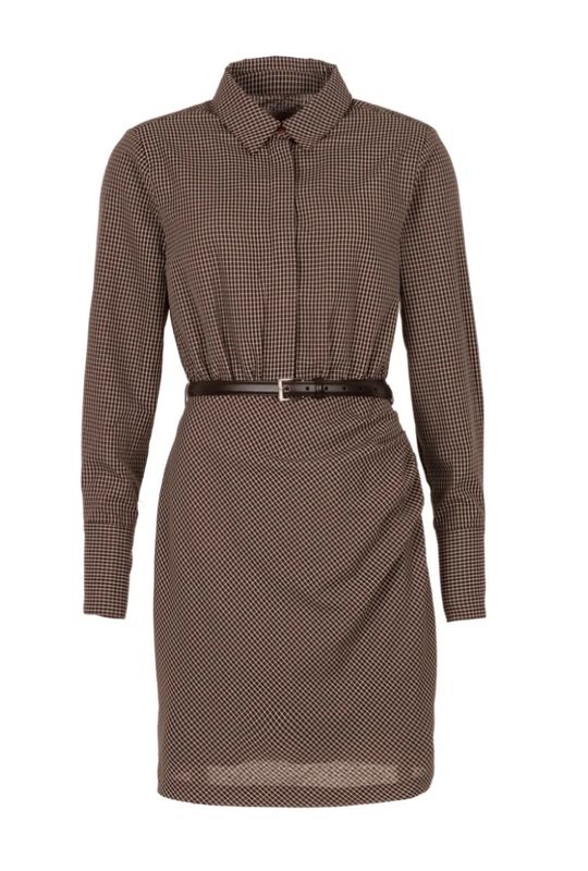 Freebird Dilan Dress Check Brown