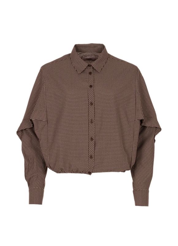 Freebird Blair Blouse Check Brown