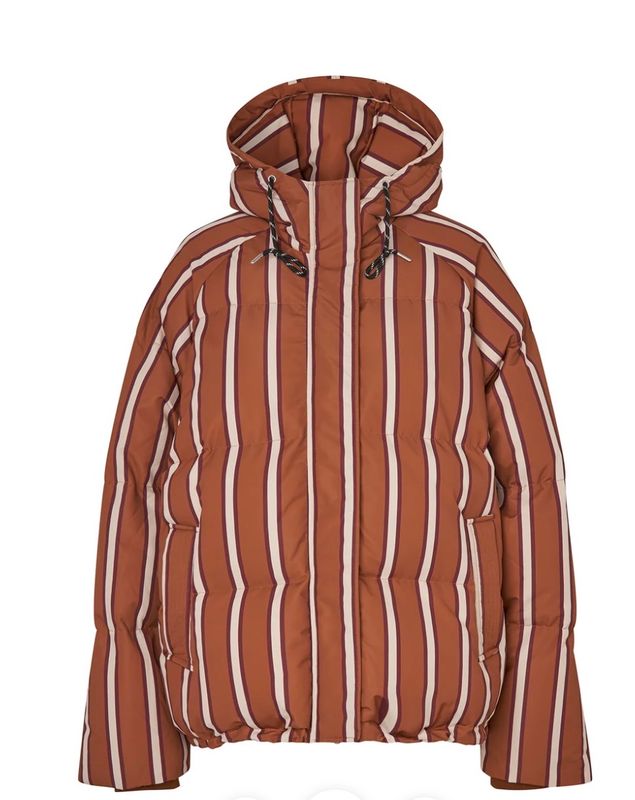 Lollys Laundry Shelby Stripe Jacket Brown