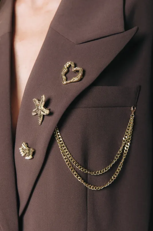 Colourful Rebel Bowie Charm Blazer Brown