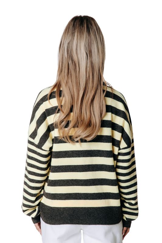 Colourful Rebel Linsey Sweater Stripe Brown