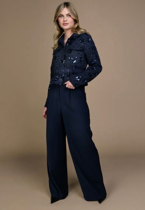 Freebird Lorena Sequin Jacket Blue