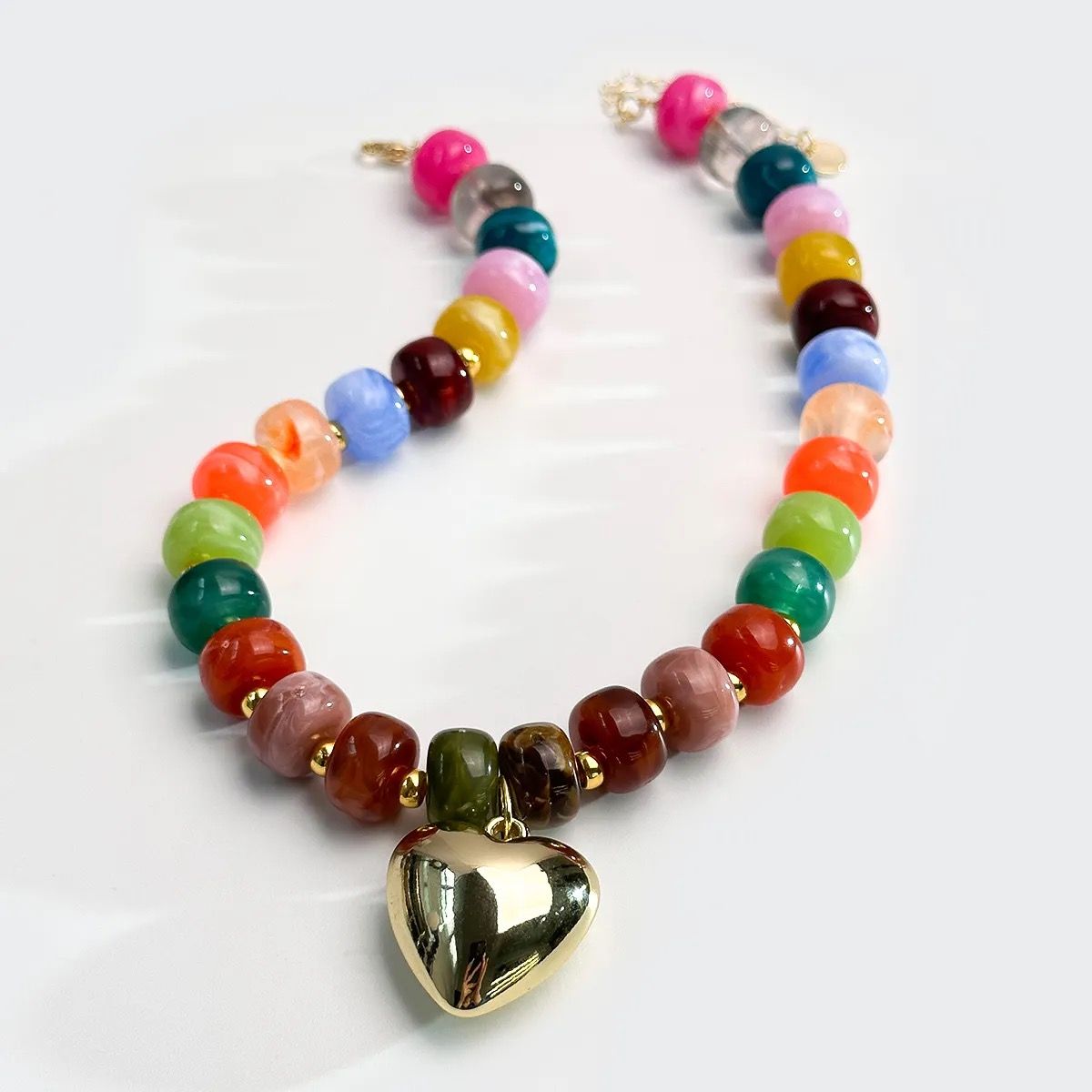Heart Necklace Multicolor