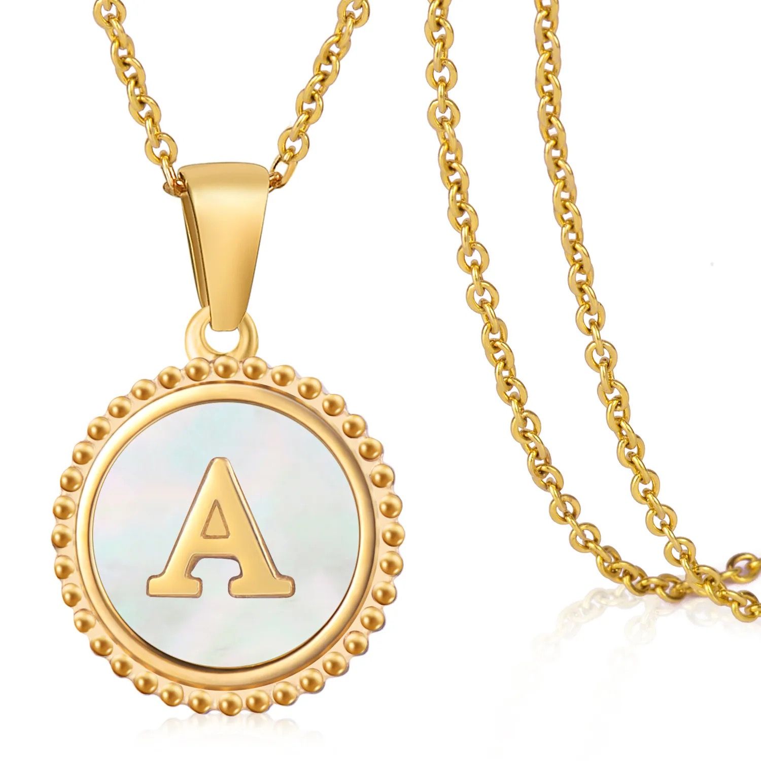 Letter Necklace A-Z Gold