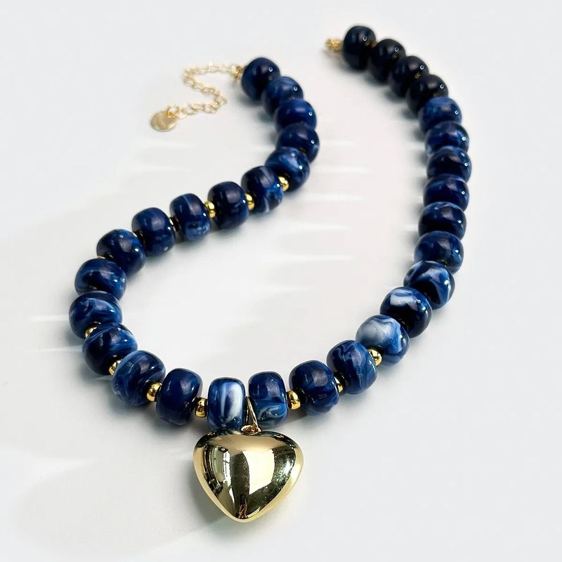 Heart Necklace Blue