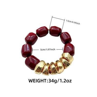 Rock Bracelet Gold Bordeaux
