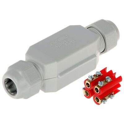 RAYTECH DINO DINO grijze micro-verbindingsmof met voorgevulde gel IP68/IP69K 4x4mm² (1 stuk)