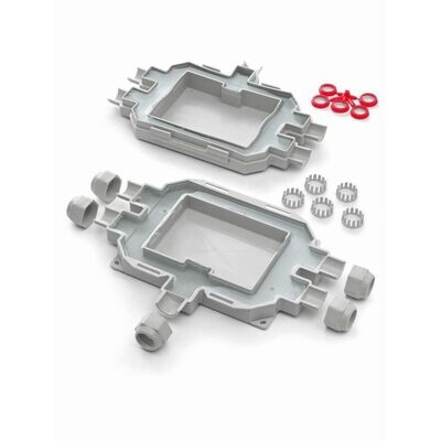 RAYTECH FOXBOX FOX BOX grijze aftak-/verbindingsdoos IP68/69K met 5 ingangen (1 stuk)