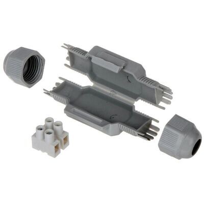 RAYTECH BARNEY BARNEY grijze micro-verbindingsmof voorgevuld gel IP68/IP69K 2x2,5mm² (1 st)