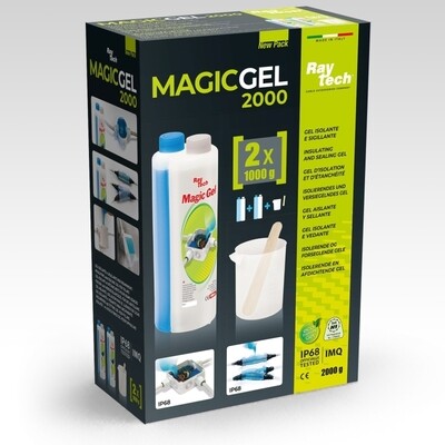 RAYTECH MAGICGEL2L Magic Gel 2L in fles IP68/IMQ (4 flessen van 500ml, 1 maatbeker, 1 menglepel)