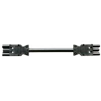 BACHMANN 375.038 Recht verlengsnoer H05VV-F 3G1.5mm², 2m GST18i3 zwart