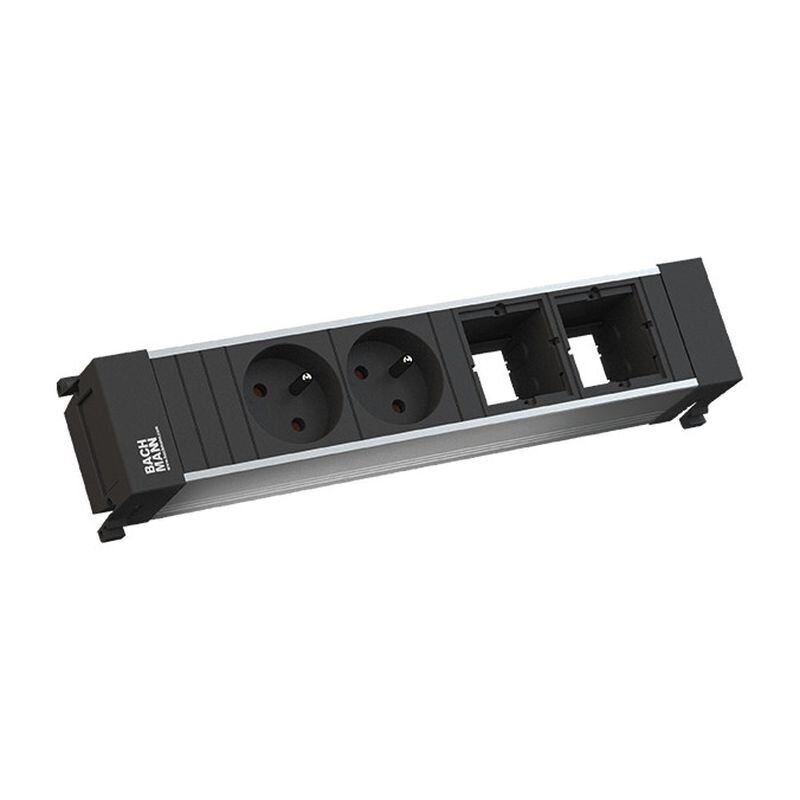 BACHMANN 916.047 POWER FRAME powerstrip 4 modulen (2x UTE 2x Lege mod)met kabel 0,2m GST18i3 BACHMANN 916.047 POWER FRAME powerstrip 4 modulen (2x UTE 2x Lege mod)met kabel 0,2m GST18i3