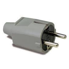 FAMATEL 1105-GBE Stekker PVC 2Pol +A 10/16A Grijs IP20