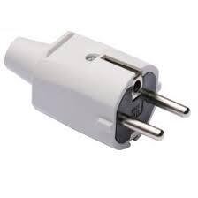 FAMATEL 1106-BE Stekker Rubber 2Pol +A 10/16A IP20