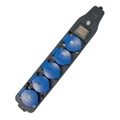 SCHWABE 838625 Multiblok R5 5 Stopcontacten 230V 16A 2m H07RN-F 3G2,5 + Schakelaar