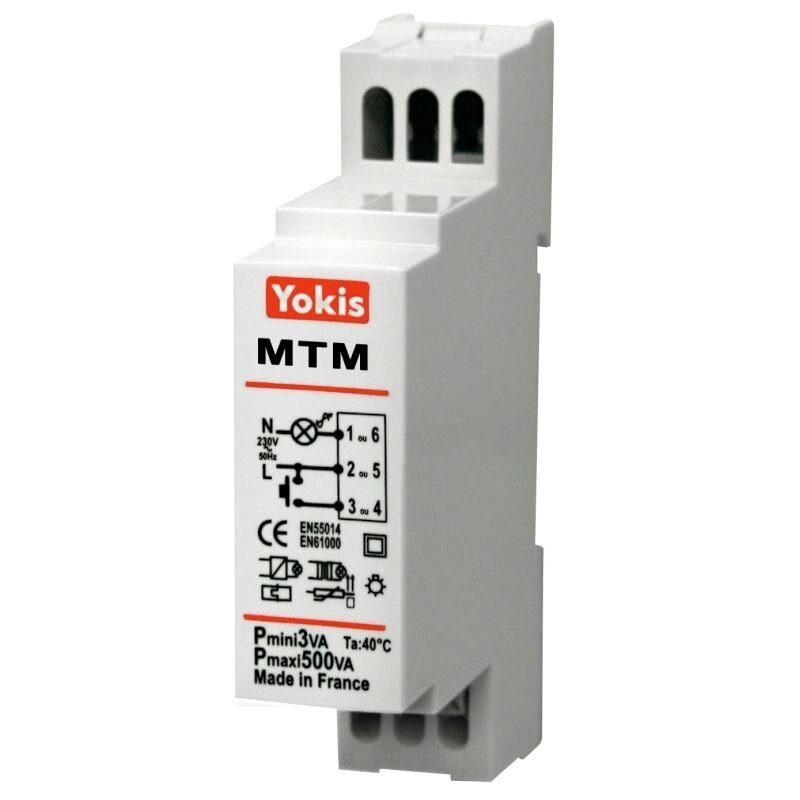 YOKIS MTM500M MTM500M Timer traphuisverlichting 500W zonder nuldraad (op DIN-rail)
