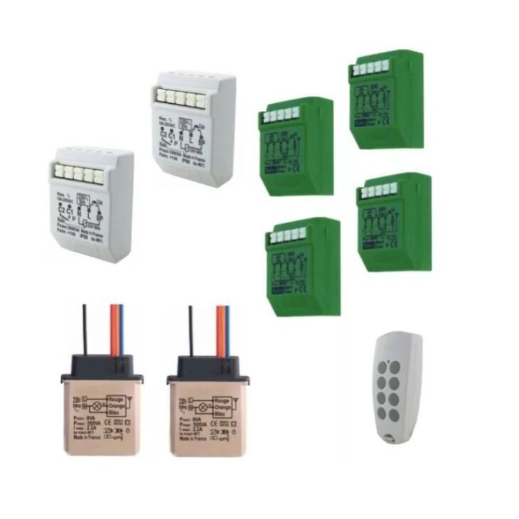 YOKIS KITBASEIMPIANTO Kit draadloos verlichting en rolluiksturingen met afstandsbediening