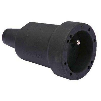 FAMATEL 2107-NBE Koppelstekker PVC met kinderbeveiliging 10/16A IP20 zwart